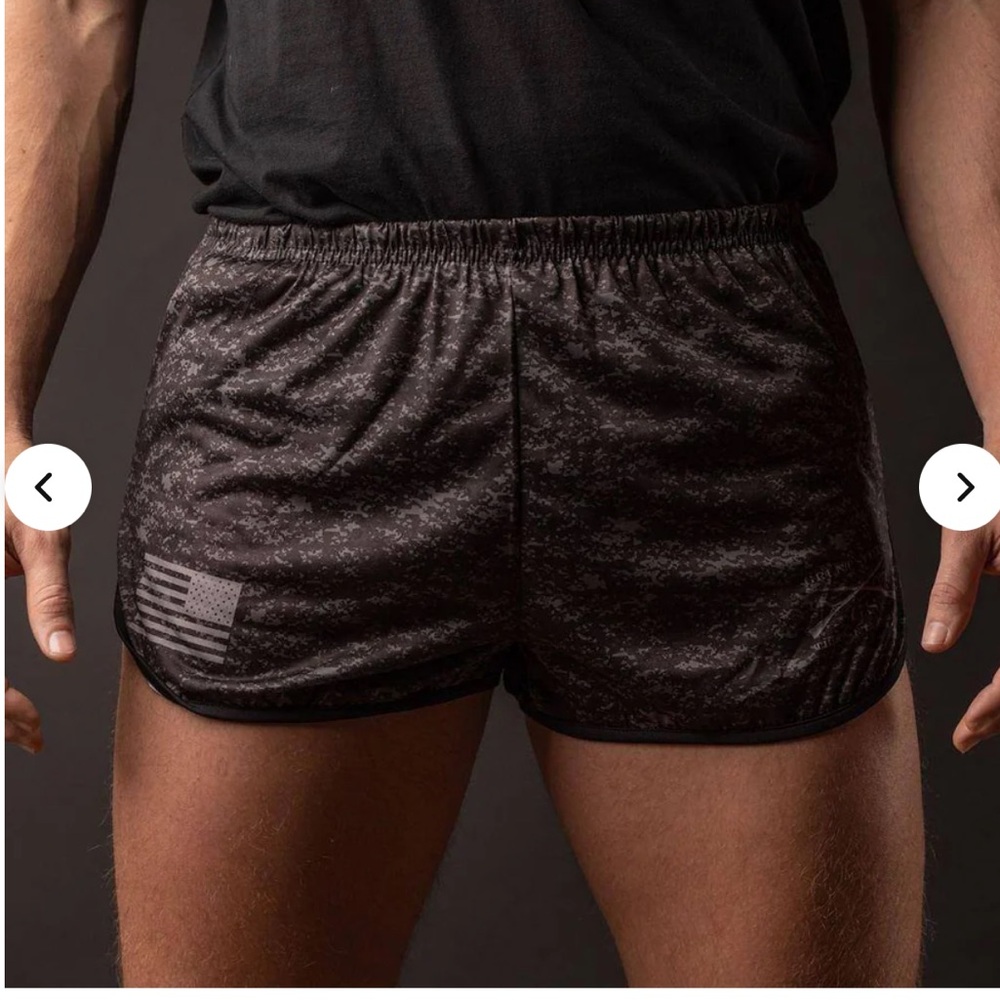Grunt Style Black Camo Athletic Shorts